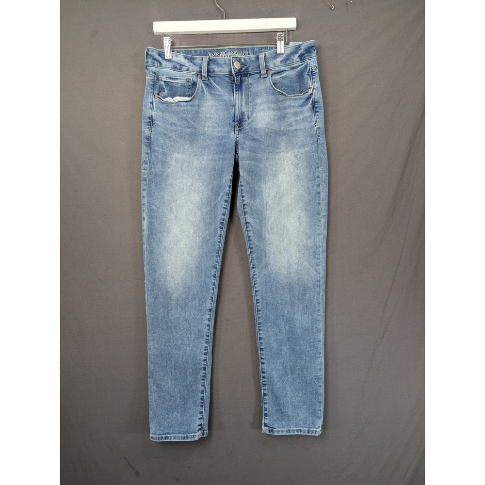 American Eagle Super Stretch Skinny Jeans Womens 12 Regular Blue Denim 7684